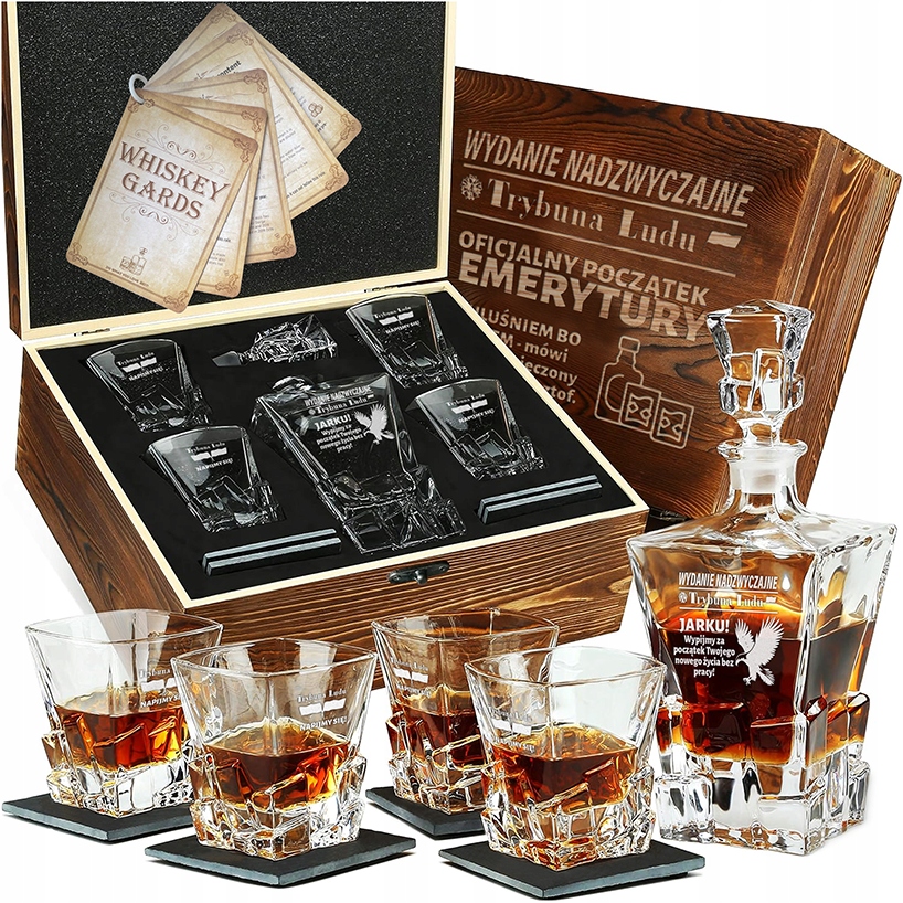 Sada Karafka Sklenice Na Whisky Dárek Na Důchod Pro Důchodce Jména