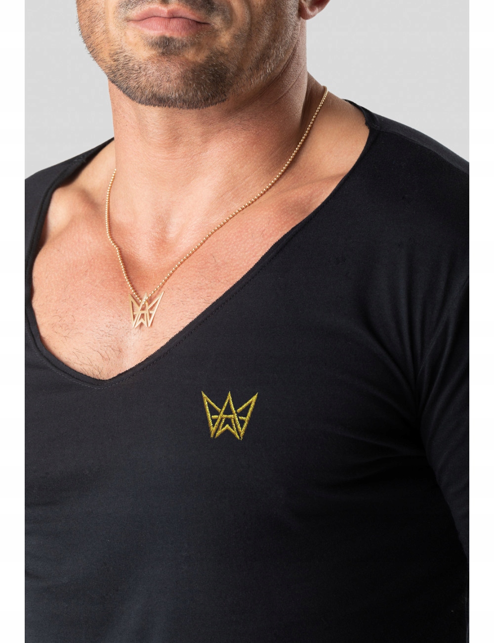 KOSZULKA LONGSLEEVE DŁUGI RĘKAW CZARNA [L] Wzór dominujący bez wzoru