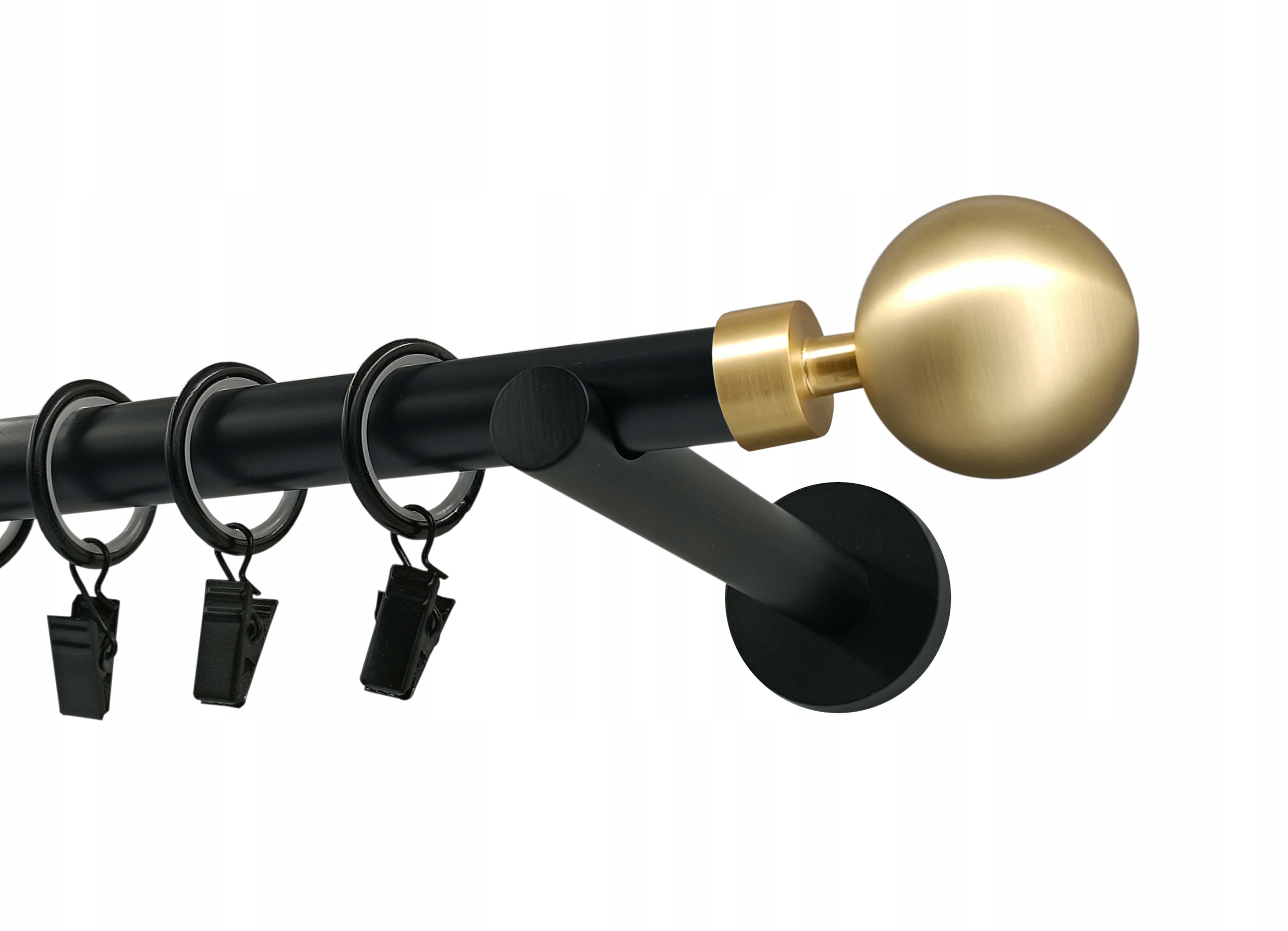 Jednoduchá garnýž Kovový 19 mm Kula Modern Gold 300 cm