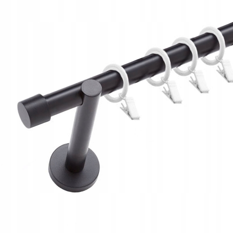 Modny CZARNY karnisz 220 cm do wnętrza 19 mm