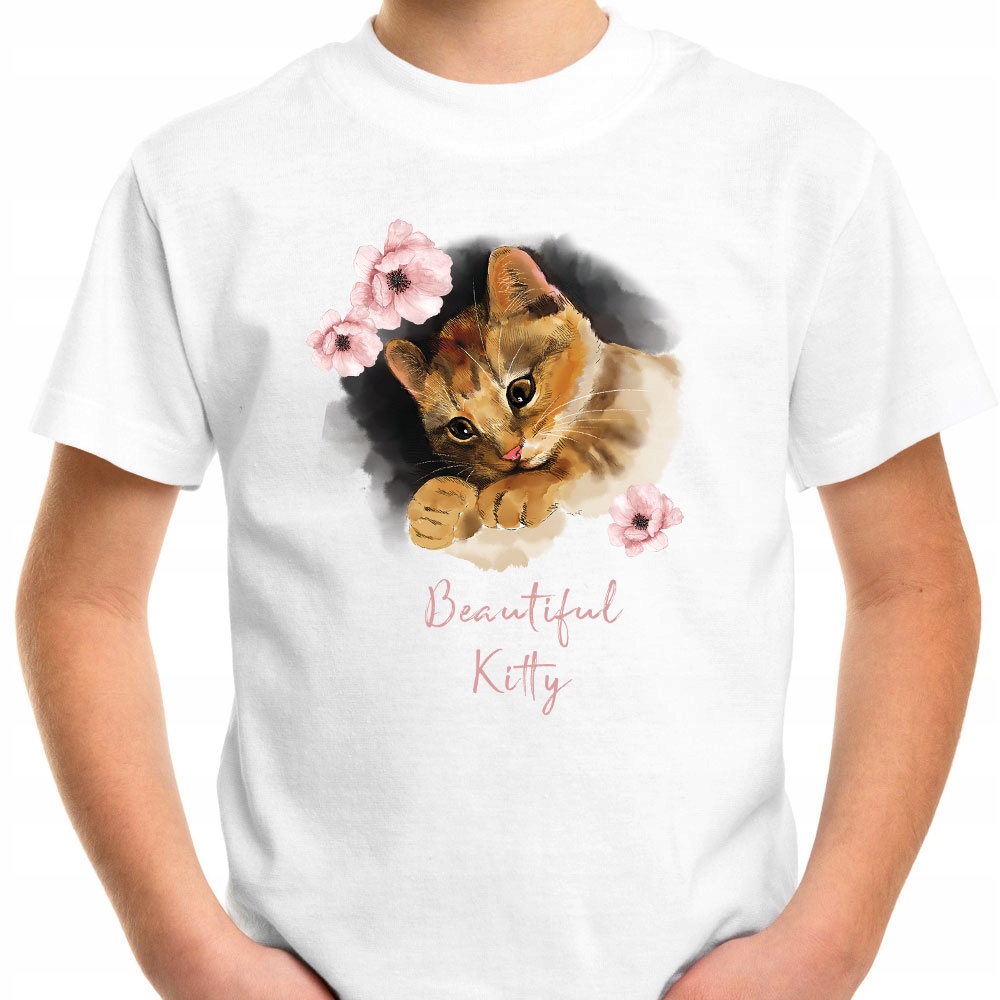 T-SHIRT KOSZULKA DLA DZIECKA KOTY KOTKI 164 SUPER JAKOŚĆ