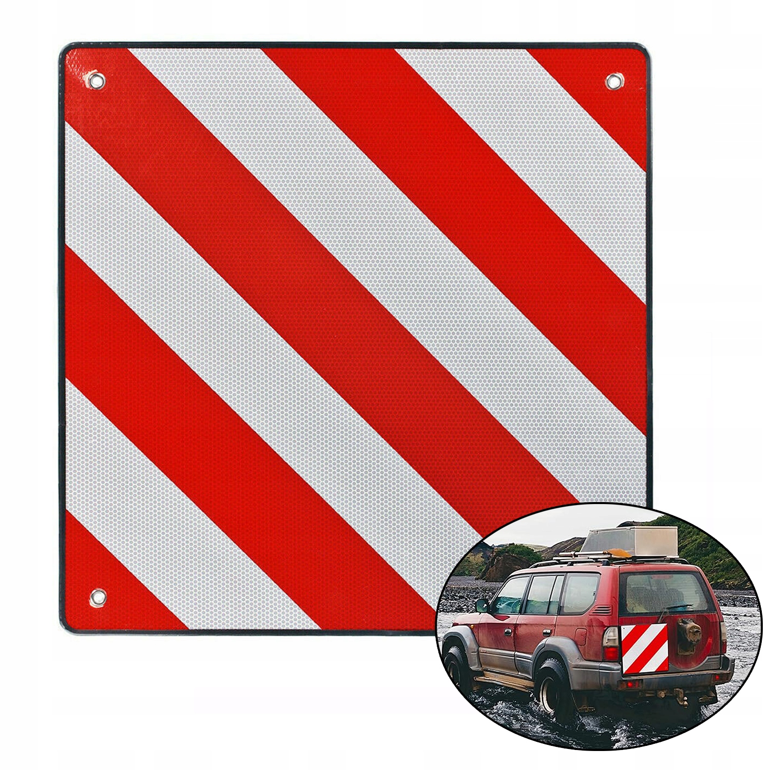 Výstražná tabule na zavazadlový prostor Itálie Španělsko Obytný vůz 50x50 cm