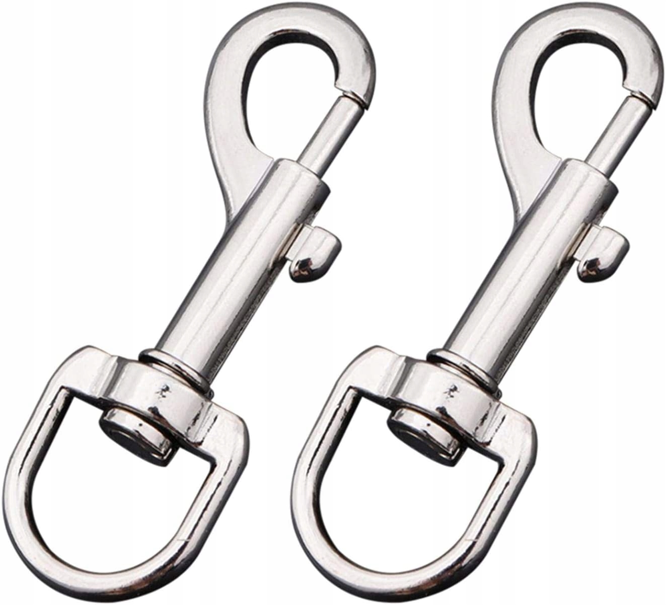 Karabiny Otočné 6,5 CM Očko Stříbrné 10 Ks