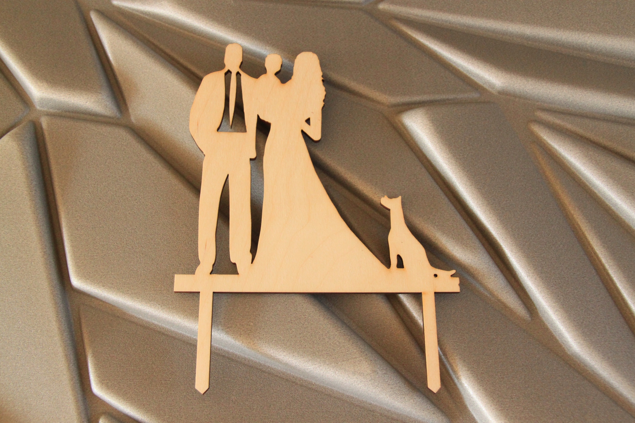 Topper Młoda Para rodzinny z niemowlakiem z psem Rodzaj topper