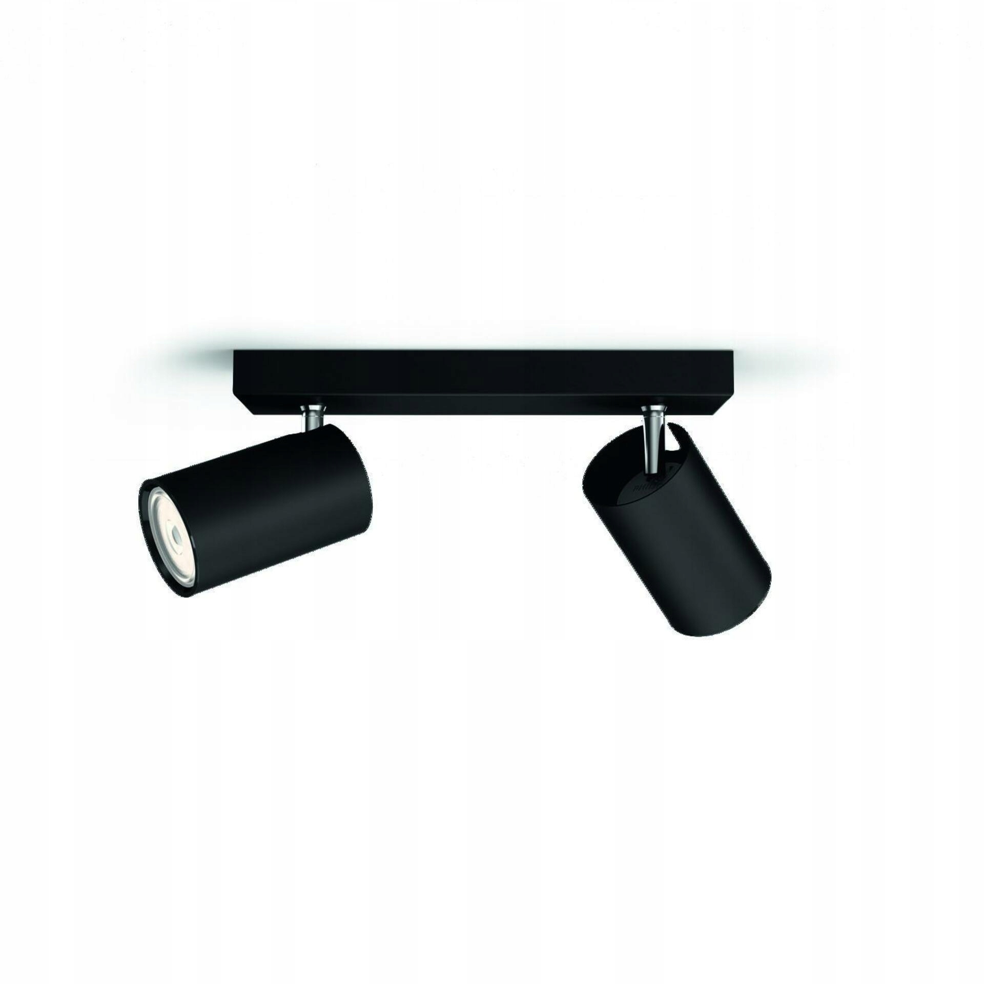 Bodové svítidlo Philips Kosipo 50592/30/PN černé, otočné, GU10, 2x10W