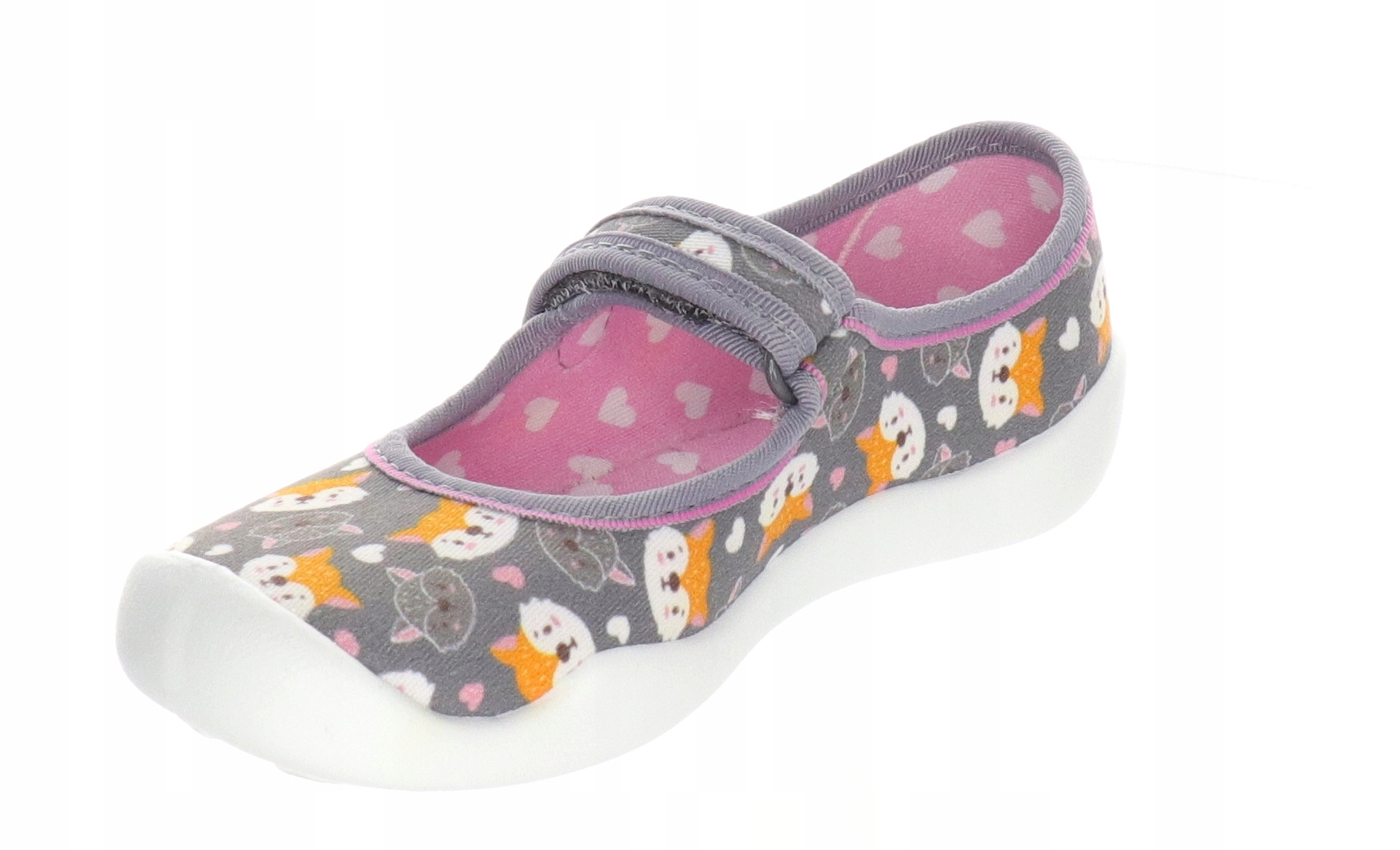 BEFADO BALERINY BUTY TEKSTYLNE KAPCIE 114X532 R.29 Kolor szary