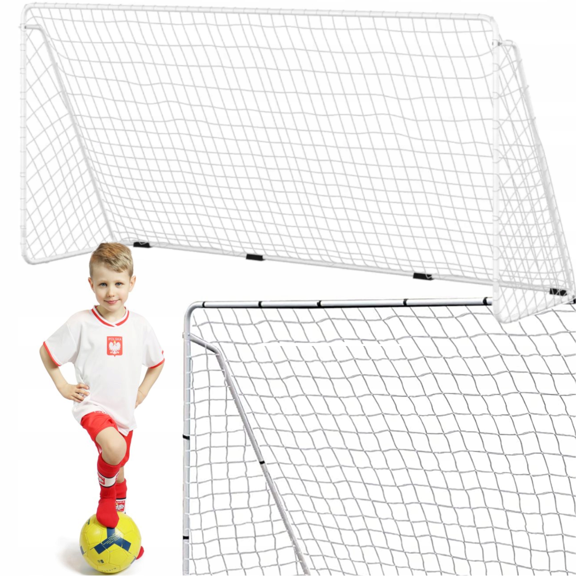 Pevná Fotbalová Branka Pro Hru Fotbalu Ocel 300x200x120 cm