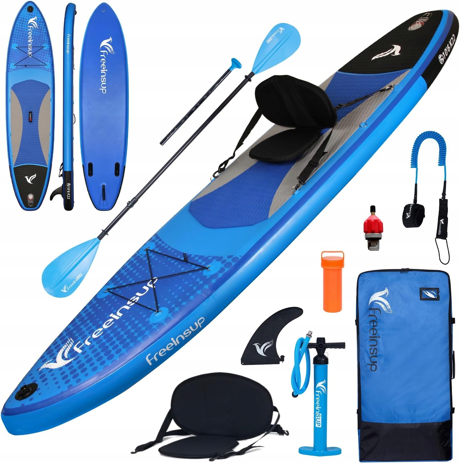 Deska Sup Dmuchana Kajak Pompka Zestaw Komplet Akcesoriów 320X84X15 cm