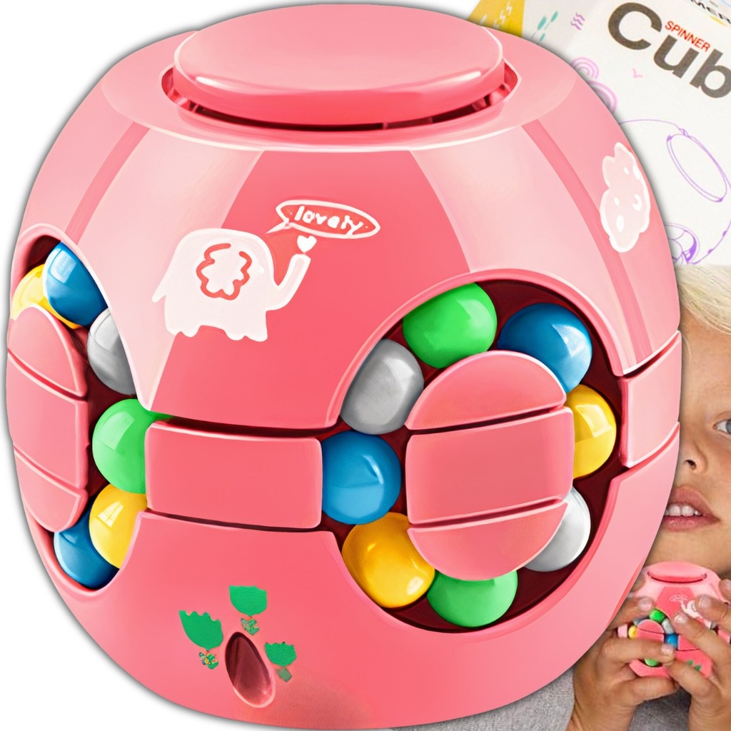 KOCKA PUZZLE KIRAKÓS JÁTÉK MÁGIKUS STRESSZOLDÓ LOGIKAI JÁTÉK RÓZSASZÍN