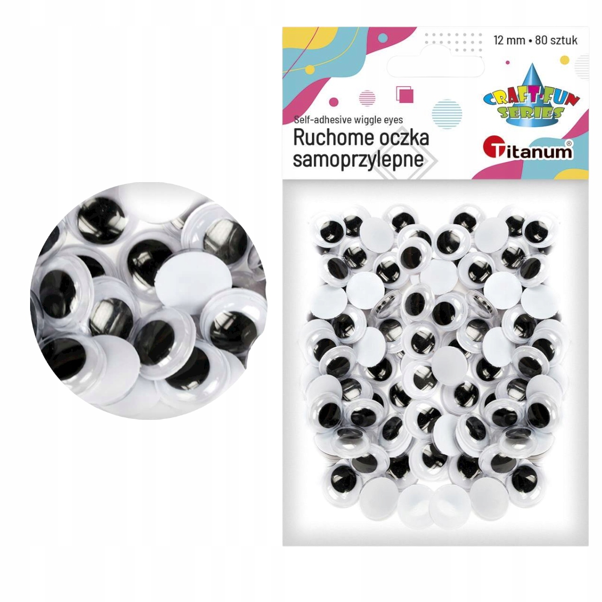 

Oczy ruchome samoprzylepne oczka dekoracyjne