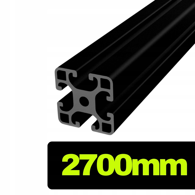 Konstrukční hliníkový profil T-slot 40x40 černý 270 cm