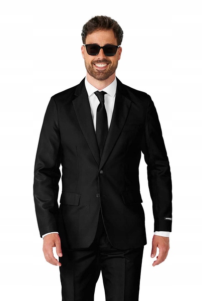 Pánský Černý Retro Gangsterský Oblek Suitmeister Převlek Slim Fit XXL