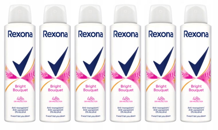 Rexona Women Antyperspirant w aerozolu Bright Bouquet 150 ml x 6