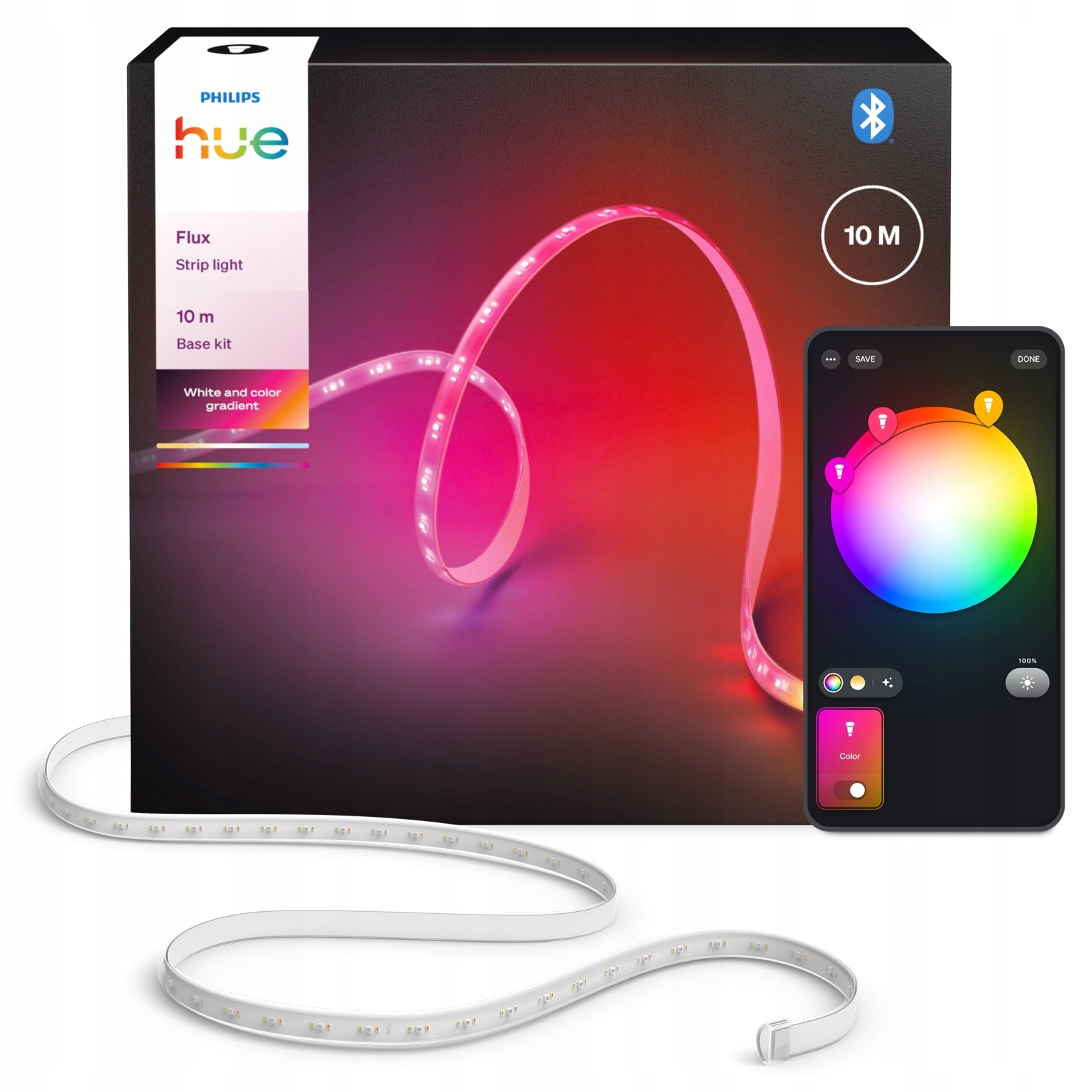 Led pásik 10 m 20 W 2000 lm Rgb Tw Inteligentný Flux Strip Philips Hue