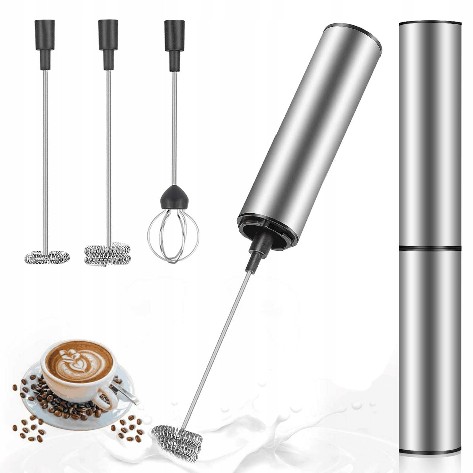 MOSUO Elektryczny Spieniacz Do Mleka USB Mini Mikser Stalowy Do Kawy