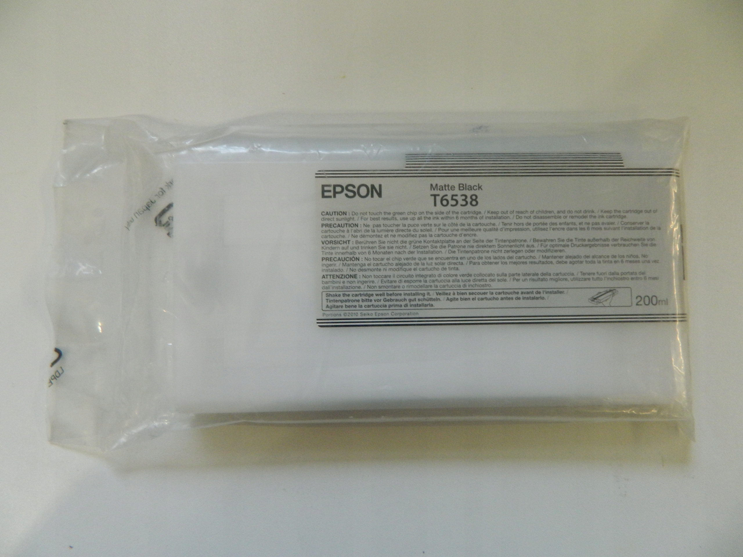 Tusz Epson T6538 Matte Black Originál C13T653800 200 ml