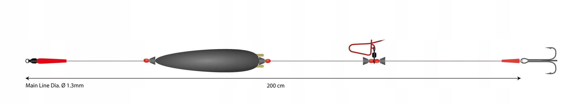 Zestaw sumowy Mikado Set I Adjustable combi rig 20g/200cm/100kg kotwica 3/0
