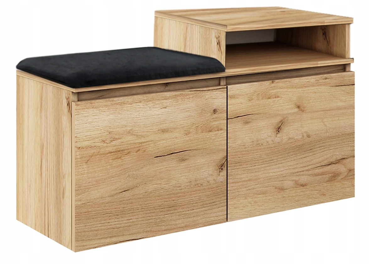 

Szafka Na Buty Półka Megan 2N Złoty Czarny Panel