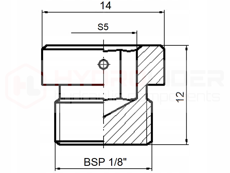 KOREK B G1/8" Z USZCZELNIENIEM ED HYDROLIDER Waga produktu z opakowaniem jednostkowym 0.01 kg