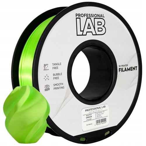 Filament Pla Silk Green Hodvábny Zelený Prof. Lab 1,75 mm 1000 g 3D tlač