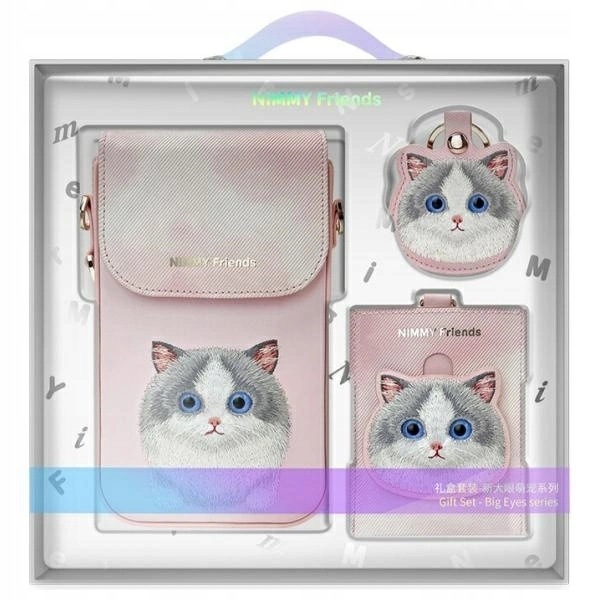 Zestaw Nimmy Big Eyed Pet 2.0 Cat 3w1 torebka na telefon portfel etui