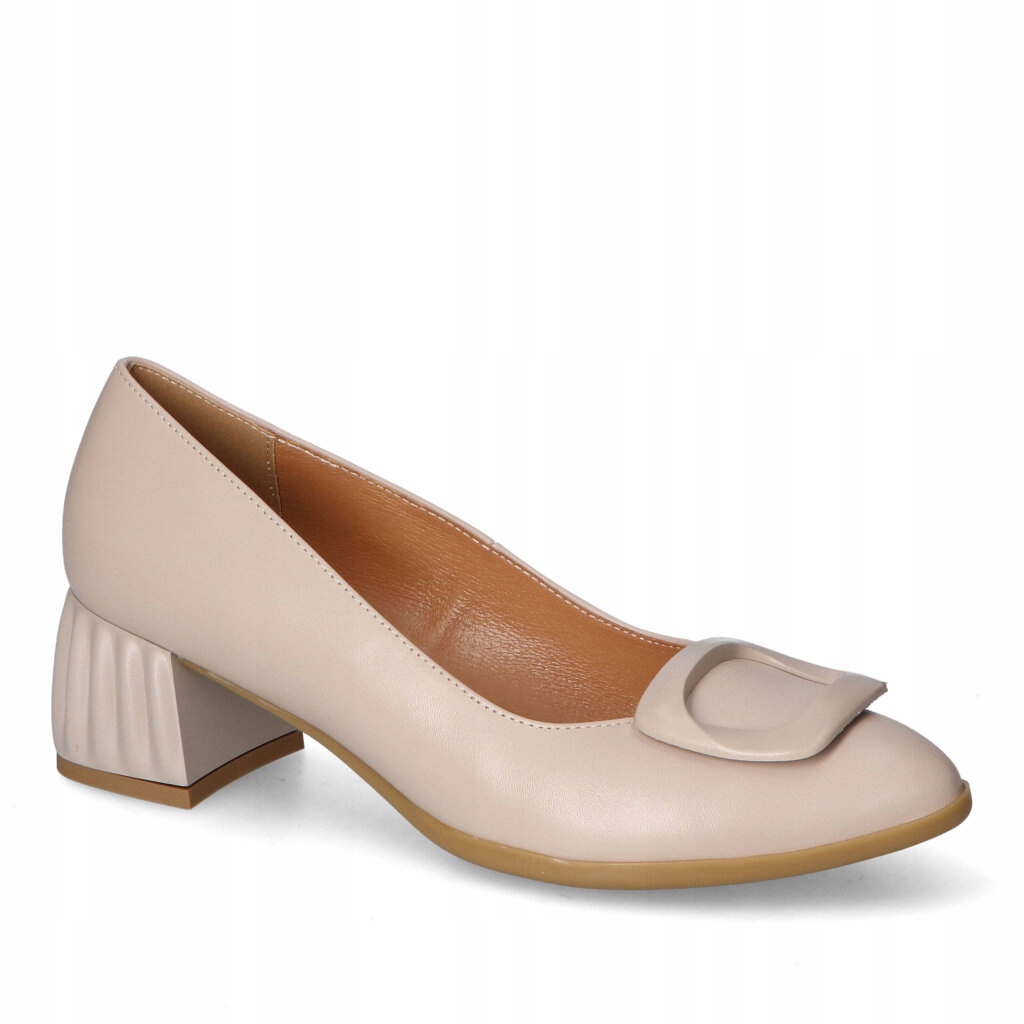 Dámské lodičky na podpatku Galant Béžová Nappa Kožené 36