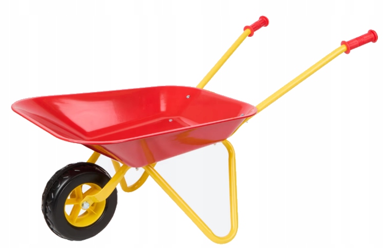 TACZKA DLA DZIECI METALOWA DUŻE TACZKI OGRODOWE NA DWÓR DO PIASKU CZERWONA