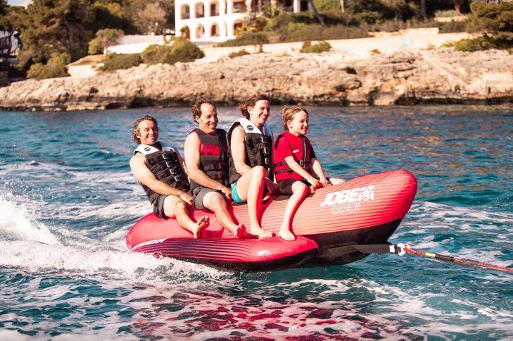 KANAPA KOŁO BANAN DO CIĄGANIA Holowania Jobesports CHASER 4 osób CZERWONY Stan opakowania oryginalne