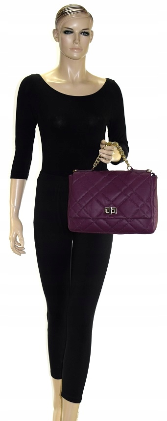 TOREBKA MASSIMO CONTTI SKÓRA NATURALNA PIKOWANA WRZOS XXL 481D Płeć kobieta