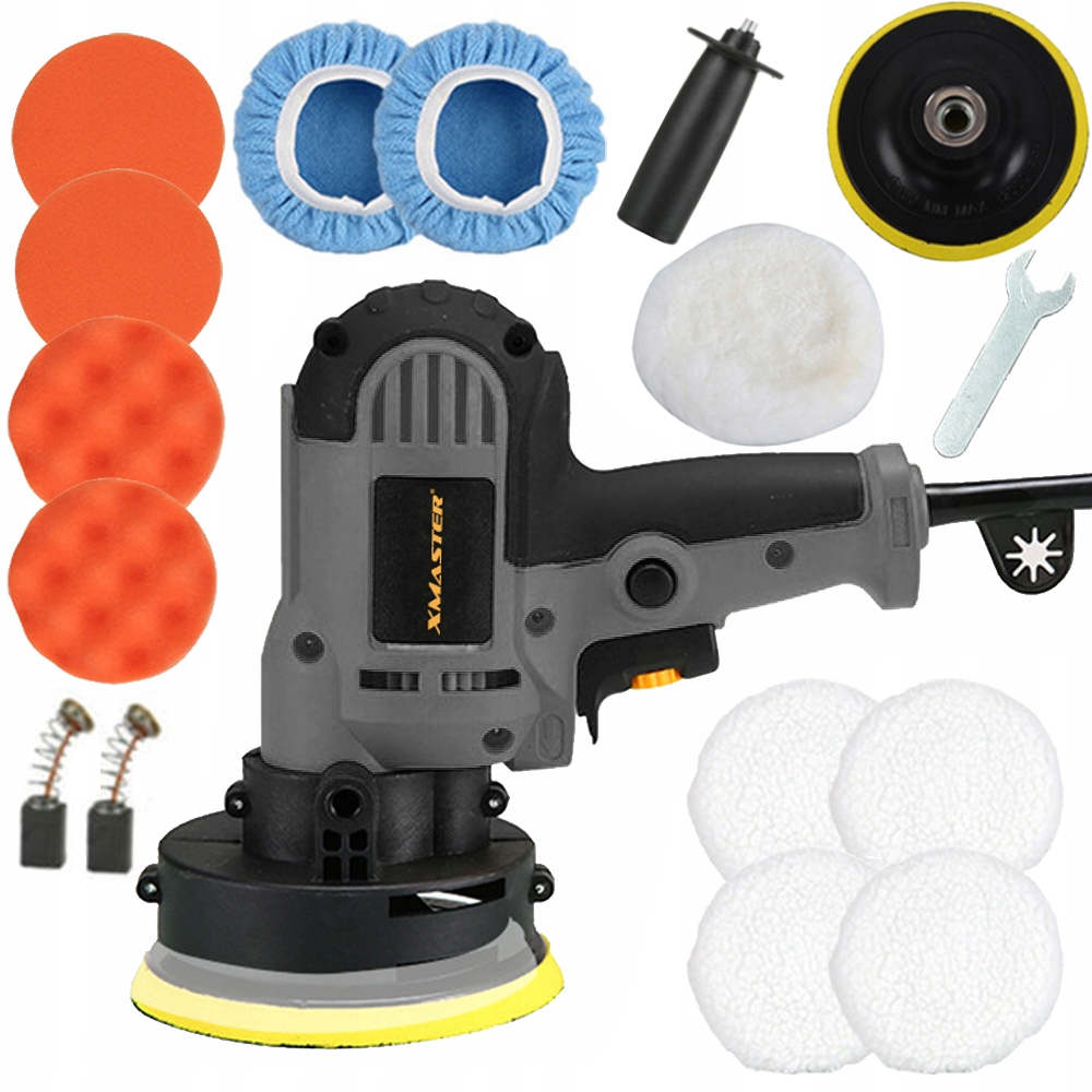 Szlifierka Polerka Samochodowa Maszyna Polerska Zestaw Gąbki 600-3700 Obr.