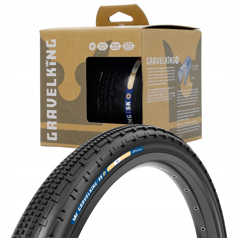 Plášť na kolo Panaracer GravelKing Sk+ 700x40C černá, aramid, Zrolovatelná, Tlr
