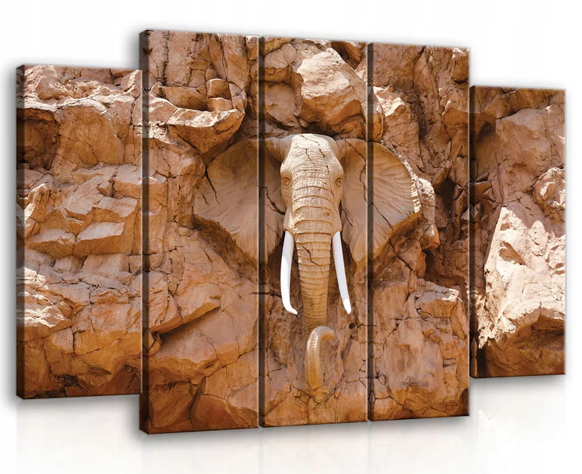 Obraz Na Plátne Canvas 150x100 Slon Kameň Socha