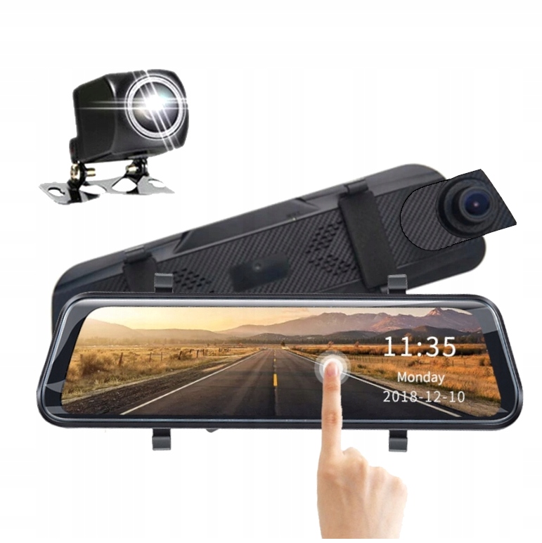 

Rejestrator W Lusterku Full Hd 9.66 Kamera Cofania