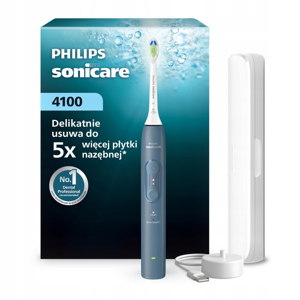 Philips Sonicare 4100 HX4043/48 Blue Etui szczoteczka soniczna z etui