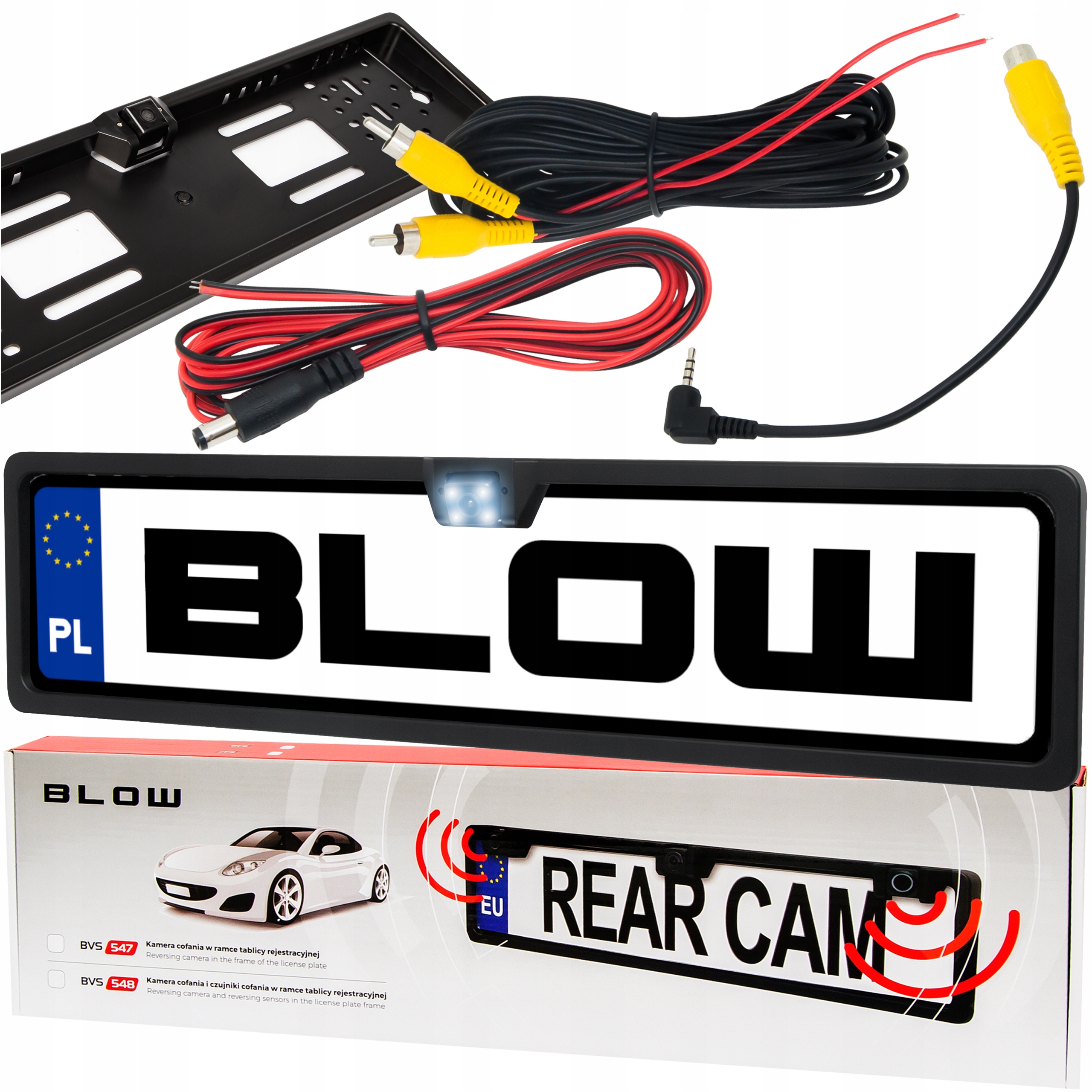 Kamera Cofania Parkowania W Ramce Tablicy Rejestracyjnej Szeroki Kąt Led