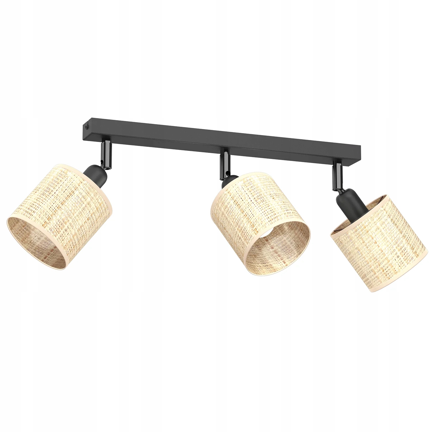 Stropní reflektorová lampa kulatá ratanová Luminex béžová Boho
