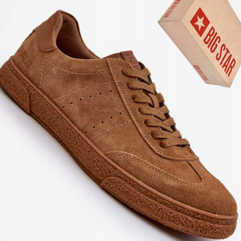 Big Star NN174186 trampki męskie camel zamszowe skórzane casual