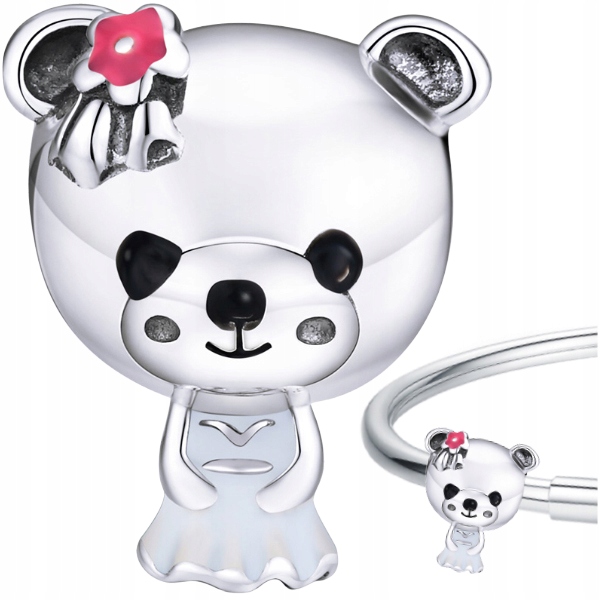 

Charms Pani Miś koralik beads srebro pr 925