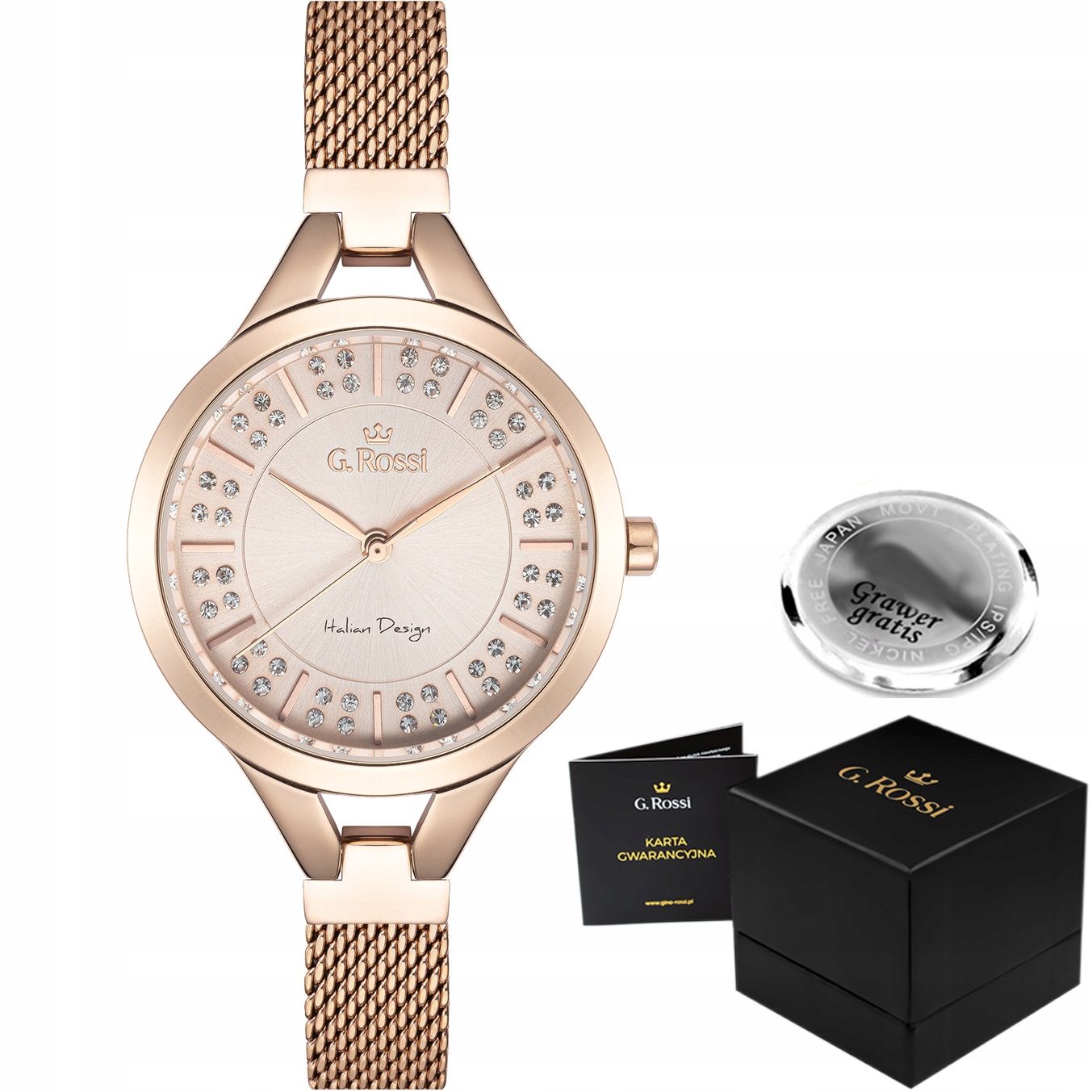 Elegantní dámské hodinky G. Rossi Laspeza mesh Box