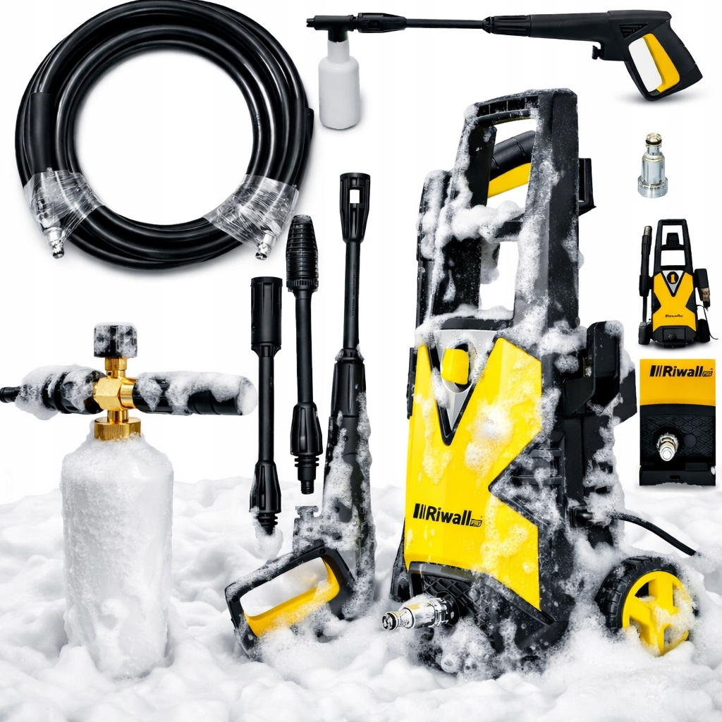 Myjka ciśnieniowa Riwall REPW120SETM + PIANOWNICA LS3 230 barEW SAMOSSĄCA M