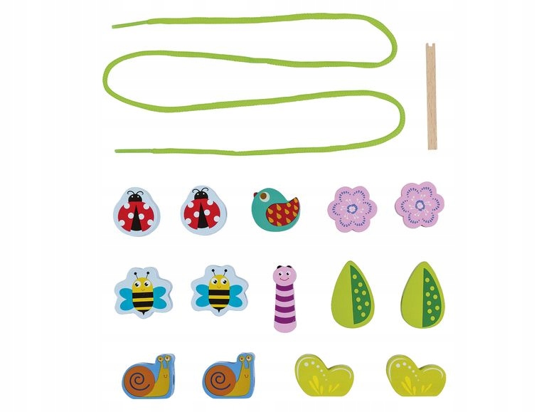 Zabawka drewniana do nawlekania 16 elementów Marka Playtive