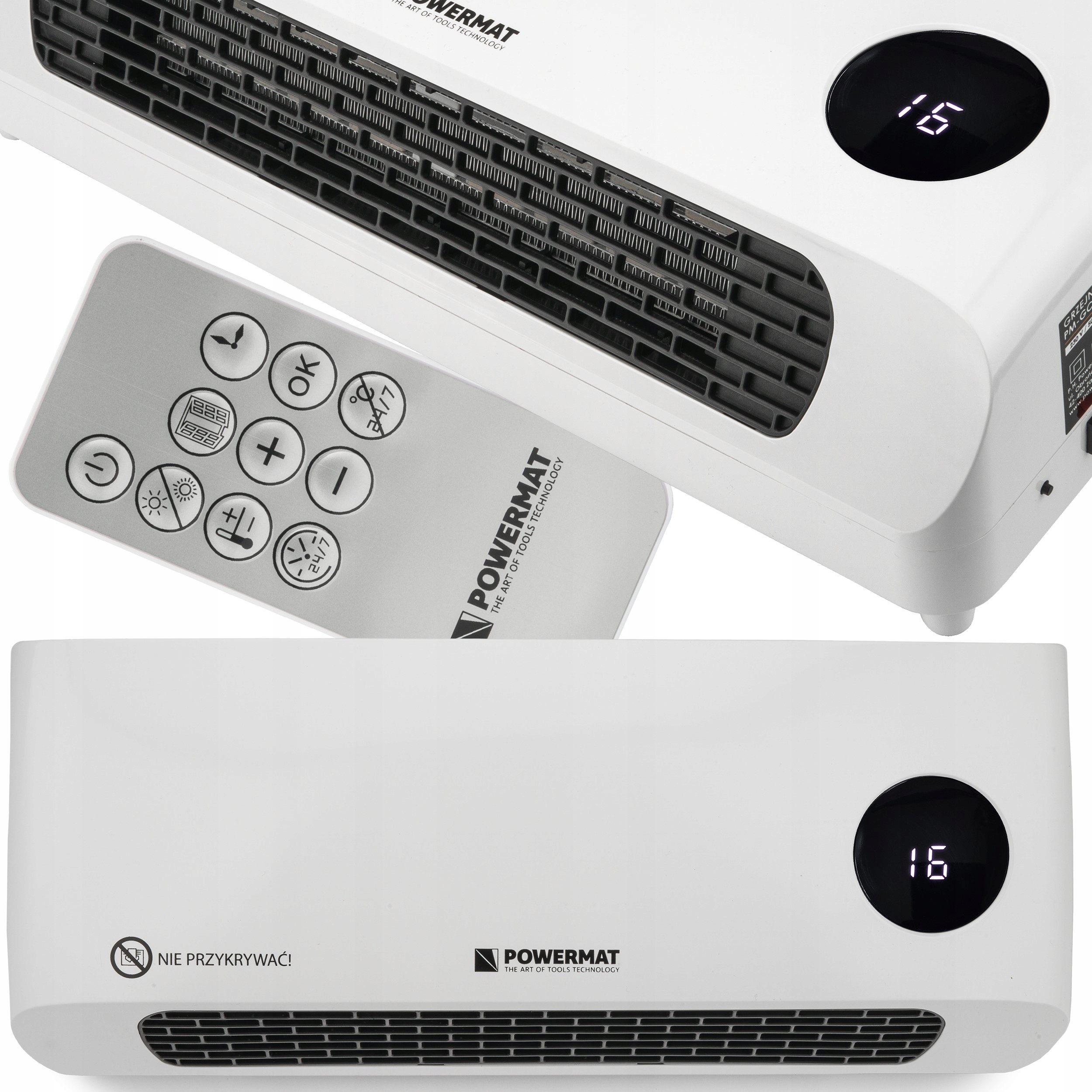 Vzduchová clona s keramickým topením 2000W Dálkové ovládání