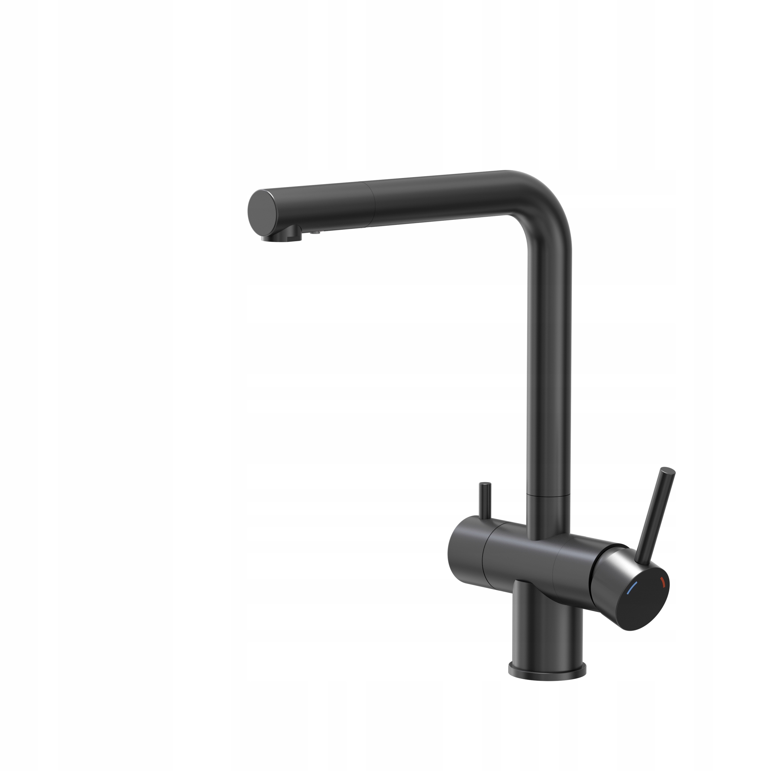 Trojcestná Kuchynská Batéria Na Filtrovanú Vodu, Čierna Ušľachtilá Oceľ