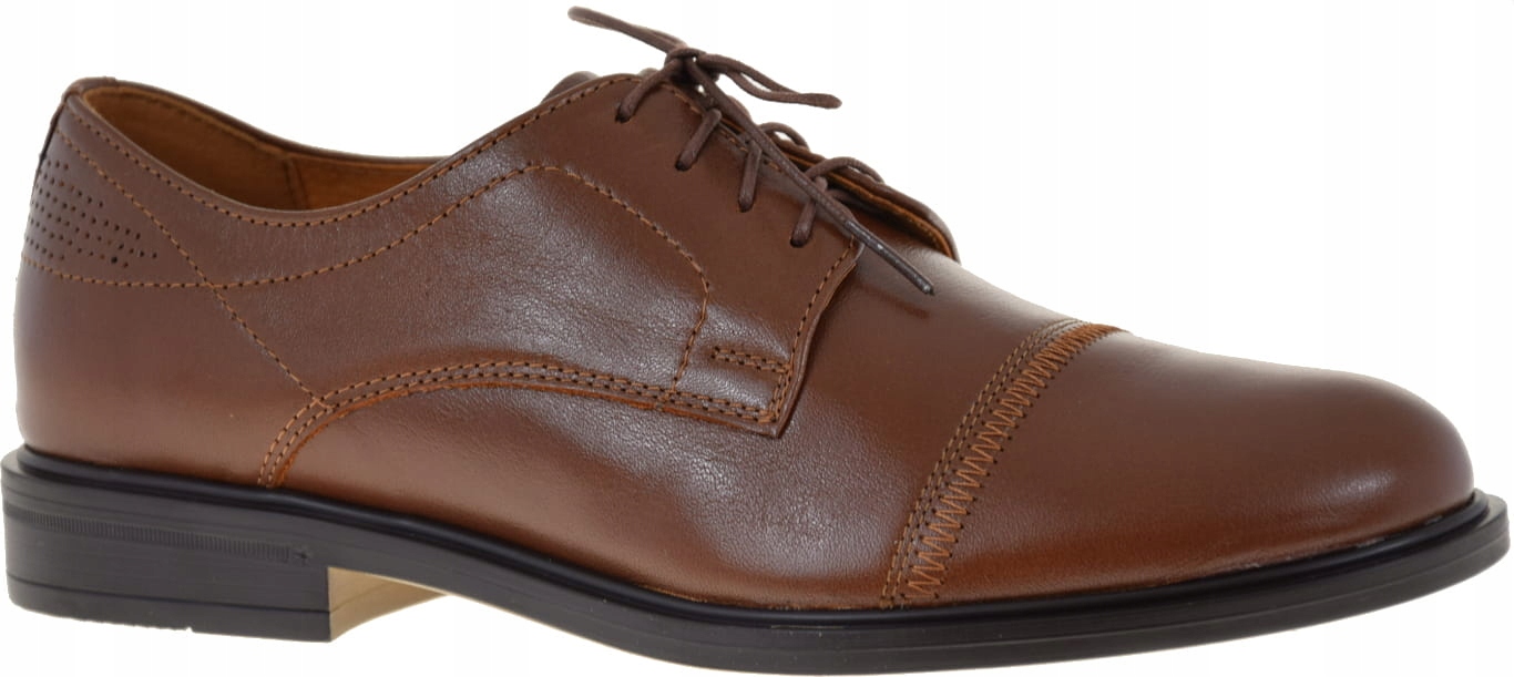 Pánské Elegantní Kožené Polobotky Hnědé 1489 39