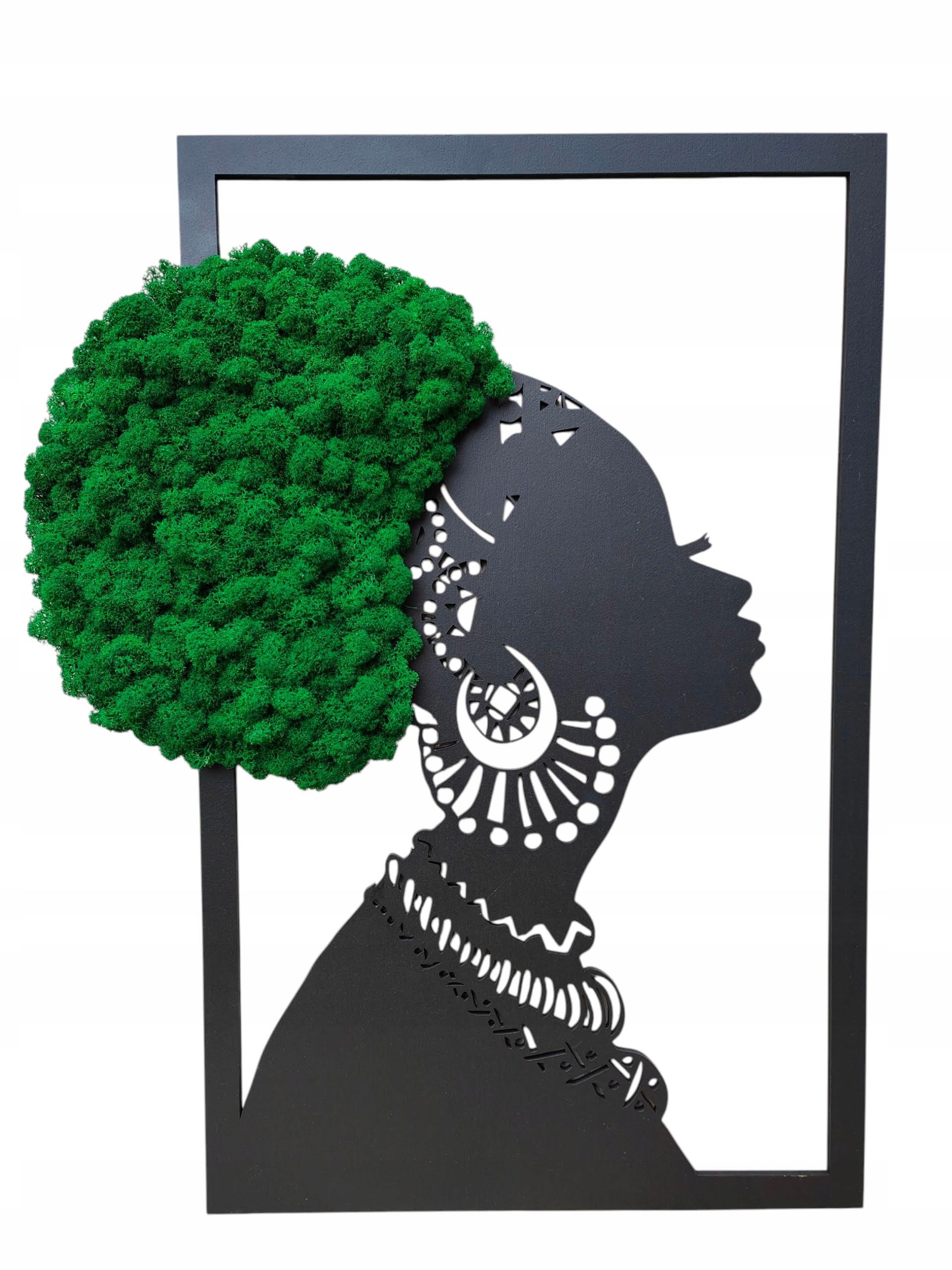 Nástenná dekorácia Afričanka 40 cm s chrobákom Afro z chrobáka