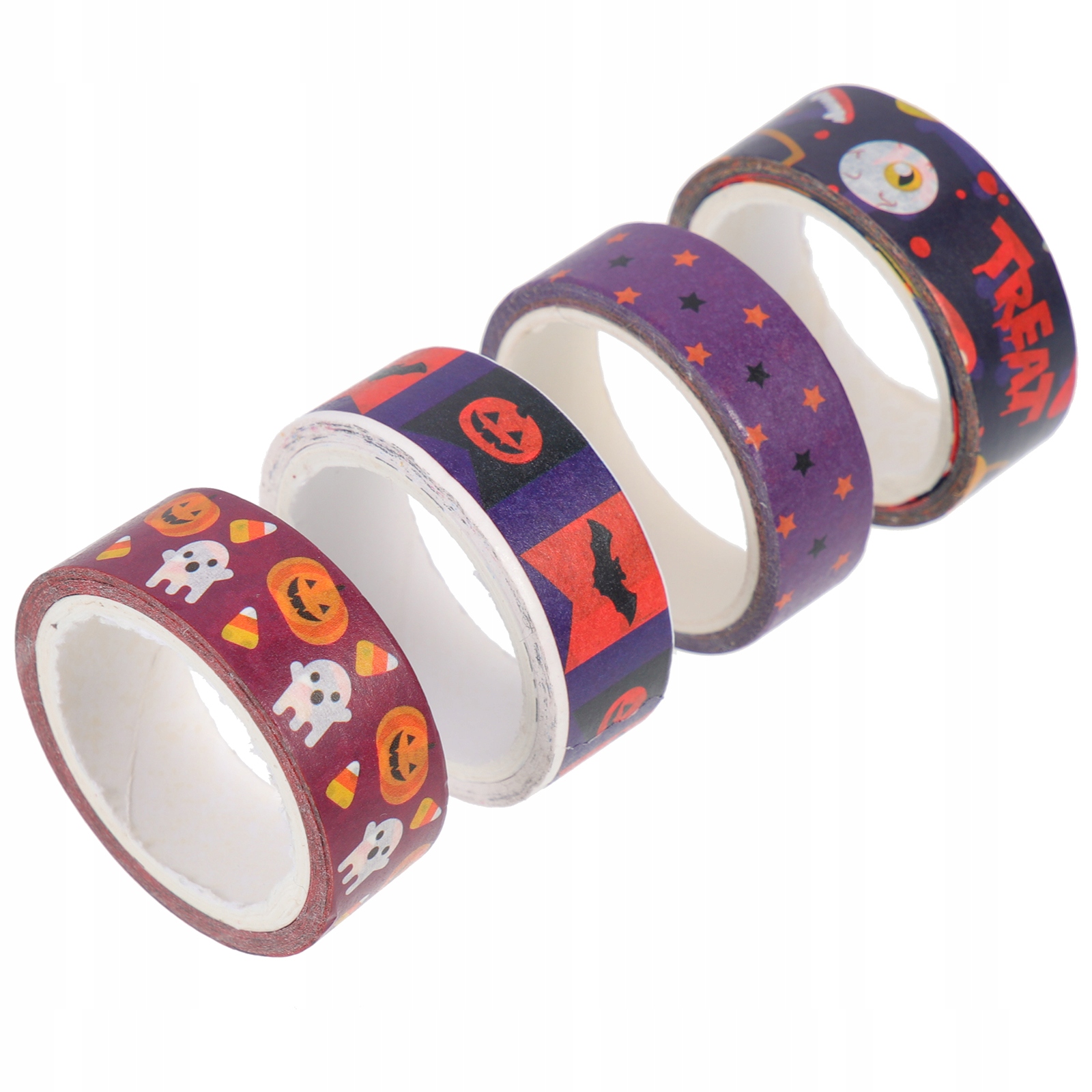 Japońskie naklejki Halloweenowa taśma Washi 4 rolki