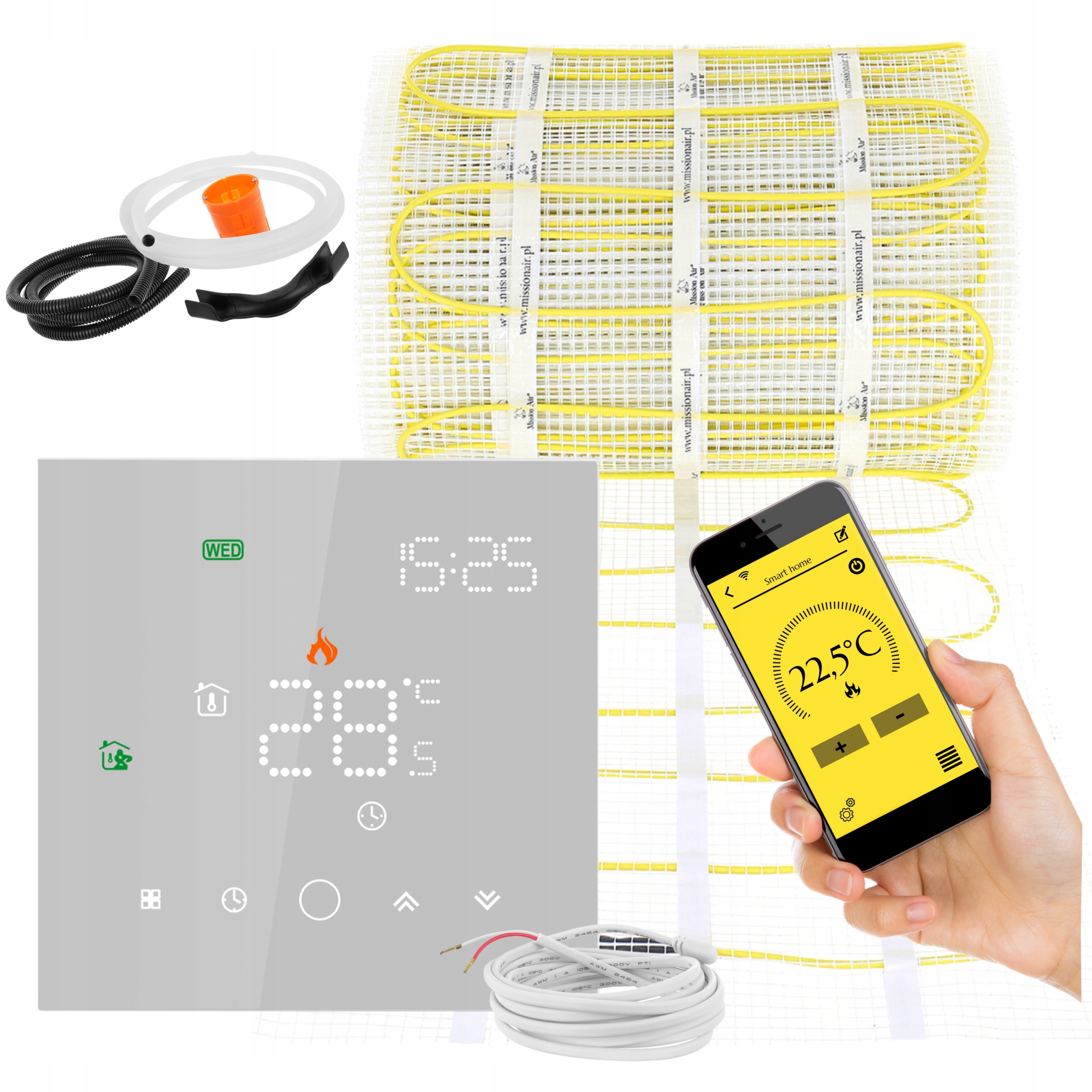 Set Vykurovacia rohož pod dlaždice MA-160W/m² 18 m²