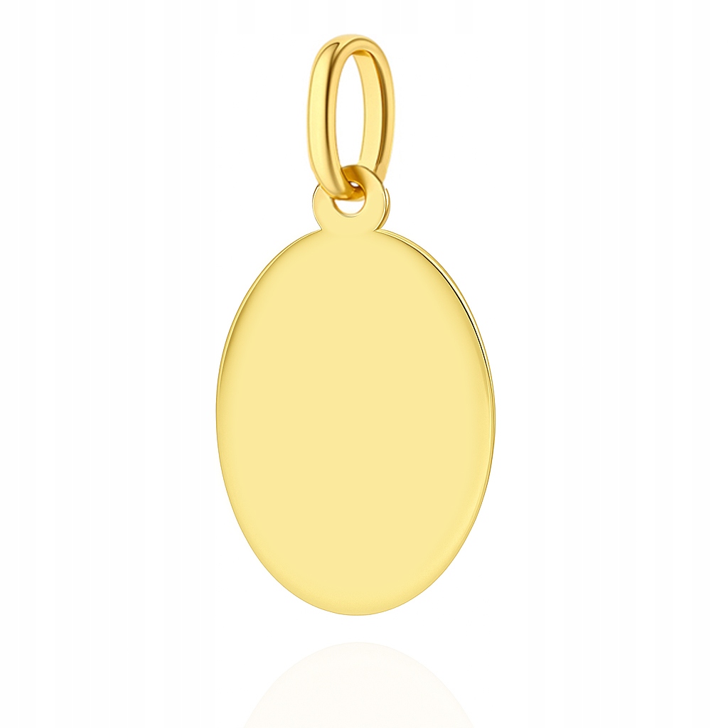Zlatý přívěsek oválný medailonek Gravírování Pr. 585