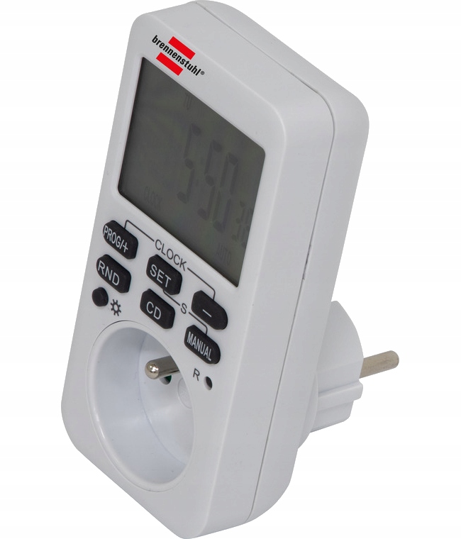 PROGRAMATOR CZASOWY WŁĄCZNIK CYFROWY TIMER LCD 10 PROGRAMÓW Z UZIEMIENIEM EAN (GTIN) 3281855063212