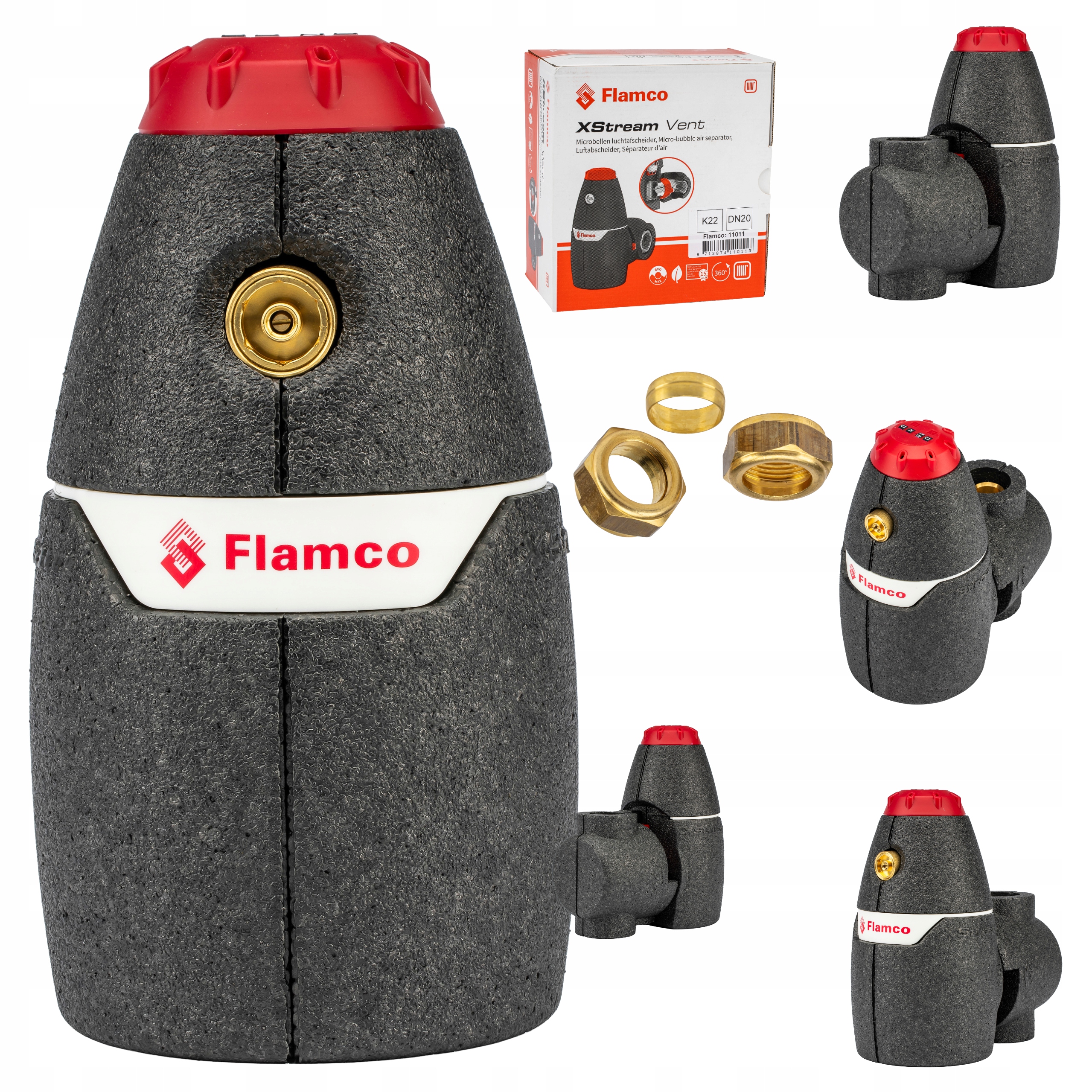 Separator Filtr Powietrza Flamco Xstream Vent 22 Miedź Cu DN20 Z Izolacją